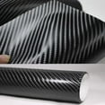 thumbnail image 3 of OULII Carbon Fiber for Car 4D Carbon Fiber Wrap Roll DIY Sticker Black PVC 1Pcs, 3 of 6