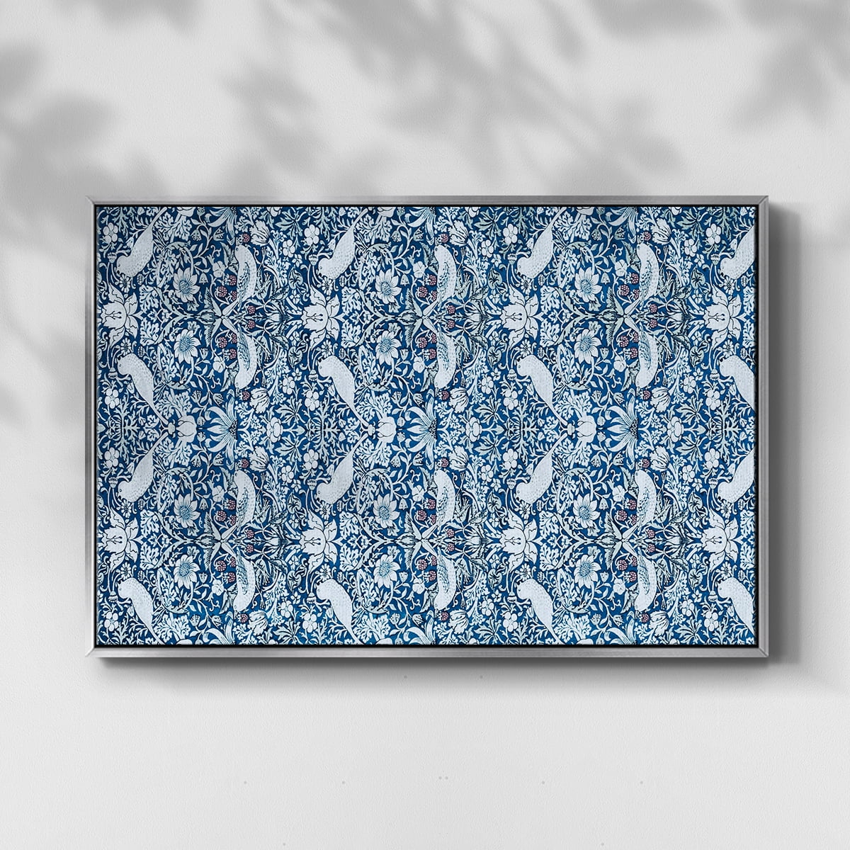 Vintage Abstract Print-LIX Framed in Silver Wood Gallery Wrapped Canvas 27 in. x 41 in.