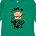 thumbnail image 4 of Inktastic Monkey I Love Hanging out with My Papa Boys or Girls Long Sleeve Toddler T-Shirt, 4 of 5