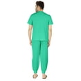 thumbnail image 4 of Inkmeso Ensemble de Pyjama Solide pour Hommes Manches Courtes Vêtements de Nuit Col Rond Ensemble, 4 of 7