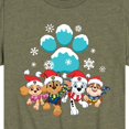 thumbnail image 3 of Paw Patrol - Pup Group Snowy Pawprint - Toddler And Youth Short Sleeve Graphic T-Shirt, 3 of 6