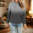 thumbnail image 3 of Gytharion Womens Oversized Hooded Sweatshirts Fashion Casual Gradient Printed Drawstring Crew Neck Hoodies with Pokcket Fall Loose Comfy Long Sleeve Pullover Sweatshirts for Women, 3 of 5