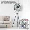 thumbnail image 3 of 3-Tier Shoe Rack  Stackable Shoe Shelf Storage Organizer Durable Lightweight Shoe Stand Metal Shoe Tower Space Saving for Bedroom  Entryway  Hallway and Closet (Silver Gray) - by, 3 of 9