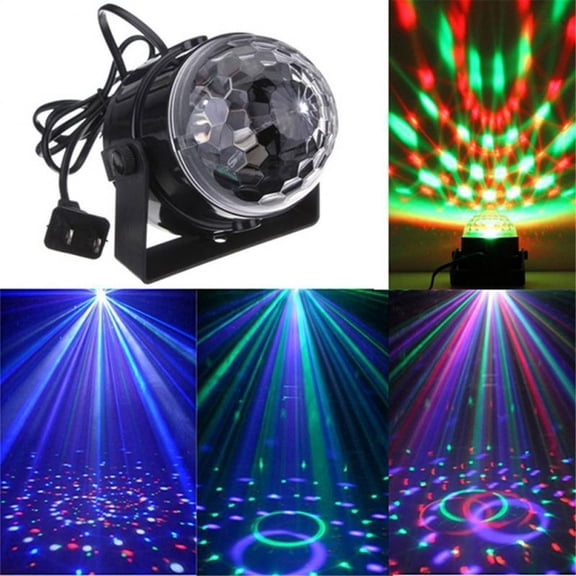 LED Sound Control Colorful Mini Stage Light Crystal Magic Ball RGB KTV