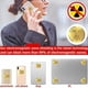 thumbnail image 5 of 10 Uds. Pegatinas para teléfono móvil antiradiación redondas dobles de oro de 24 quilates Ormromra LN-0469, 5 of 6