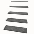 thumbnail image 3 of Pure Era 8" x 30" Carpet Stair Treads Protector Cover Indoor Non Slip Self Adhensive Tape Free (Dark Gray,Set of 14), 3 of 11