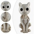 thumbnail image 5 of Halloween Skull Statue Resin Animals, Skeleton Decor for Spooky Home and Party Themes Cats, 5 of 6
