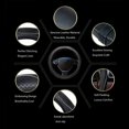 thumbnail image 4 of Car Steering Wheel Cover, Anti-Slip, Safety, Soft, Breathable, Heavy Duty, Thick, Full Surround, Sports Style, Black with Gray line, 4 of 10