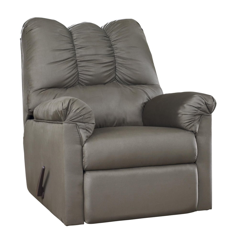 Fabric Upholstered Rocker Recliner with Tufted Backrest, Gray Walmart