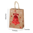 thumbnail image 3 of Bolsas de regalo de papel kraft con asas | Bolsas para aperitivos de fiestas navideñas | Bolsas decorativas reutilizables para envolver regalos y decoraciones navideñas | 27 x 21 x 11 cm | 1 unidad, 3 of 6