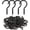 Black, variant on Minzimin Screw Hooks, 1-1/4 inch Metal Screw Cup Hooks, Multi-functional Wall Hooks, Kitchen Hooks, Plant Hooks, 50-pack