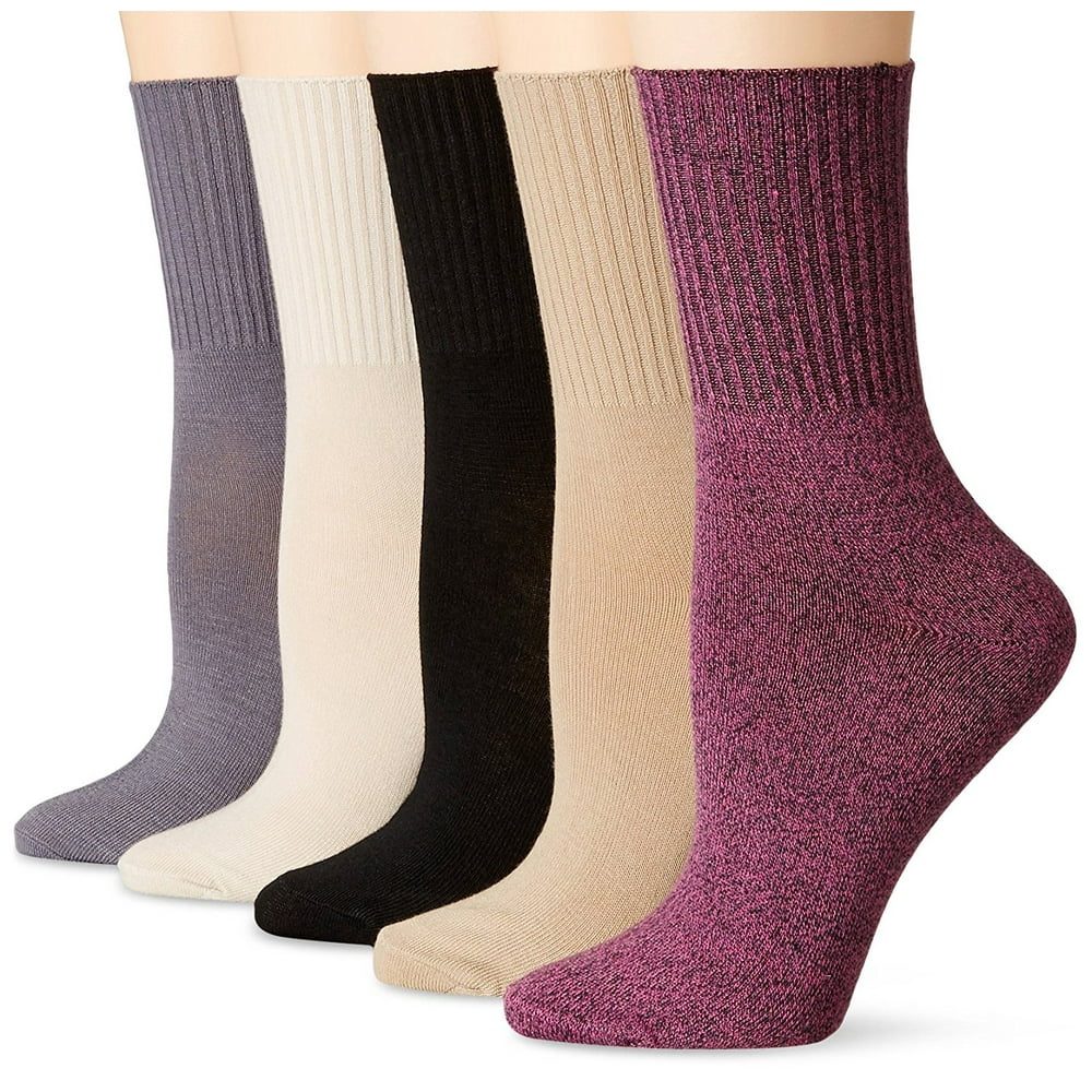 Hanes Ladies Socks Comfort Soft Cuff 5 Pack