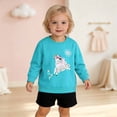 thumbnail image 2 of FYDUU Toddler Girls Cute Embroidered Sweatshirts Lightweight Casual Long Sleeve Crewneck Sweatshirt Pullover Tops Fall Clothes 5-6 Years, 2 of 6