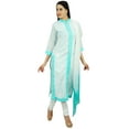 thumbnail image 4 of Atasi Womens Cotton Straight Kurta With Dupatta Summer Readymade Salwaar Kameez, 4 of 9