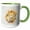 Green/White, variant on 3drose, Image of Portrait Painting of Majestic Lion, 11oz Magic Transforming Mug