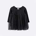 thumbnail image 2 of KVPLBQFD Knotted Gown Wedding Gown Red Princess Dresses for Girls White Dress Long Sleeve Dance Clothes New Born Clothes Baby Girl, Black 9-12 Months, 2 of 9