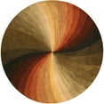 thumbnail image 3 of EORC  Hand-Tufted Wool Swirl Rug, Multicolored | Vibrant & Stylish Area - 4' Round, 3 of 5