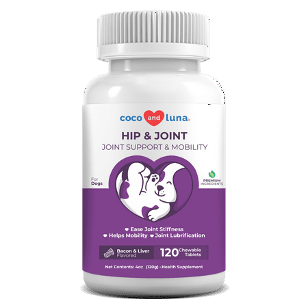 UPC: 0602217996864 | Coco and Luna Glucosamine for Dogs Joint Health – 120 Chewable Tablets