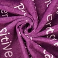 thumbnail image 3 of Healing Thoughts Throw Blanket | Positive Energy | Compassion | Warm Hugs| Inspirational Blanket | Get Well Gifts for Women | Comfort Chemo Blanket | Breast Cancer Gifts for Women | 50" x 60" Purple, 3 of 6