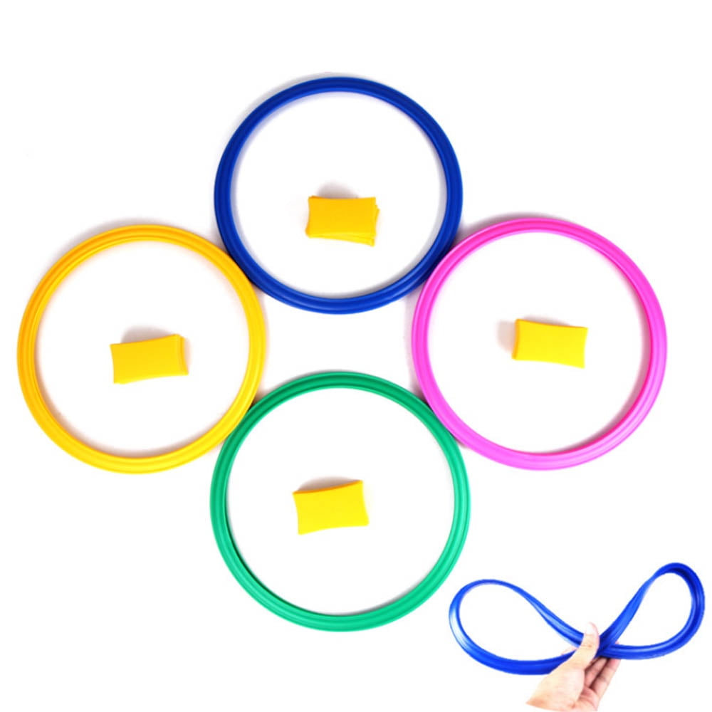 Jeu De Marelle Avec Anneaux Colorés – 10 Cerceaux + Connecteurs Pour Enfants – Motricité Et Amusement En Intérieur Ou Extérieur