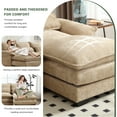 thumbnail image 4 of Villeston Modern U-Shape Sectional Sofa , 4 Seat Lounge Sleeper with Double Chaise for Living Room,Khaki, 4 of 7