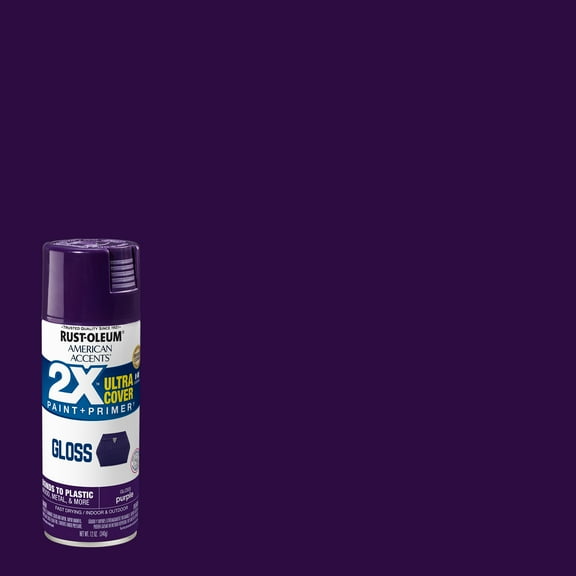 6 Pack, Purple Rust-Oleum American Accents 2X Ultra Cover Gloss Spray Paint