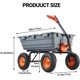 thumbnail image 4 of 800 lbs garden dump cart - utility cart con 10in tires, heavy duty wheelbarrow tires para yard, garden y lawn, 4 of 5