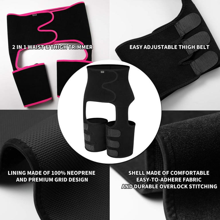 KIWI RATA Womens High Waist Trainer Thigh Timmmer 3 IN 1 Fitness Support  Butt Lifter Anti-Cellulite High Compression Slimmers Exercise Wraps