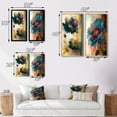 thumbnail image 4 of Designart "Retro Pansy Delicate Blossoming Flower II" Flowers Framed Wall Art Set Of 2 - Traditional Green Frame Gallery Set For Office Decor, 4 of 6