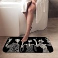 thumbnail image 4 of 1pc Skeletons Making Rock Signs Absorbent Non-Slip Bathroom Thickened Flannel Rug Decor,Soft,Quick Drying,Suitable For Indoor/outdoor Use,Bathrooms,Bedrooms,Kitchens,Terrace,Laundry Rooms,16"x24", 4 of 9