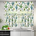 thumbnail image 3 of Cactus Kitchen Cafe Window Tier Curtains and Valance 3 Pieces Set Rod Pocket Window Valances Panel Privacy Short Drapes Window Treatment for Bedroom Country, 3 of 4