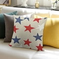 thumbnail image 3 of BANET Pillowcase for Couch Sofa Blue Red White Design White, 3 of 5