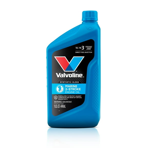 Valvoline 2-Stroke Marine TCW-3 Synthetic Blend Motor Oil 1 QT