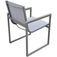 thumbnail image 4 of Hawthorne Collections 35" Aluminum Outdoor Dining Arm Chair in Gray (Set of 2), 4 of 7
