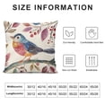 thumbnail image 6 of Acheng Birds Pillow Sham, Inspirational Spring Themed Watercolor Design of a Mockingbird on Scarlet Firethorn, Decorative Standard Size Printed Pillowcase, Purple Green,2 Pcs White, 6 of 6