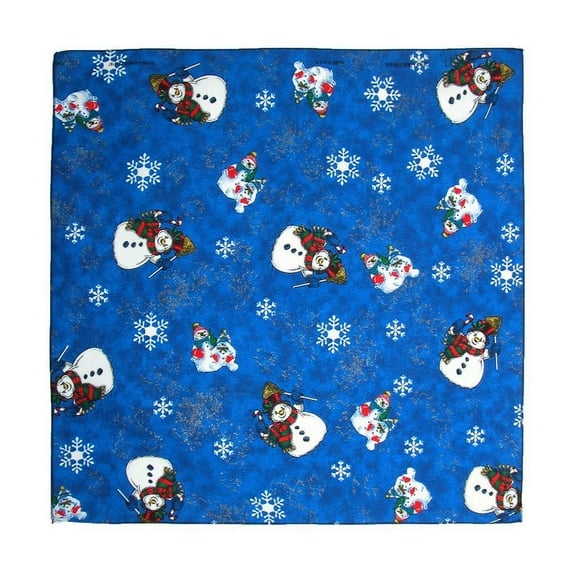 Bandanna Co Seasonal, Snowmen, 22" x 22" (3rd)