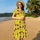 thumbnail image 4 of Balery Duck with Star Sunglasses Vestidos sueltos de manga corta para mujer, vestidos de verano 2025, vestidos casuales de corte A con vuelo., 4 of 6