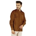 thumbnail image 3 of Bestman Solid Formal Button Down Shirt For Men Long Sleeve With Patch Pocket Business Wear, 3 of 7