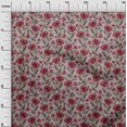 thumbnail image 3 of oneOone Viscose Jersey Maroon Fabric Floral Sewing Craft Projects Fabric Prints By Yard 60 Inch Wide, 3 of 5