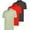 Set 4, variant on Real Essentials 3 Pack: Men's Short Sleeve Pocket Polo Shirt Dry-Fit Performance Tactical Golf (Available In Big & Tall)