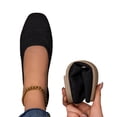 thumbnail image 4 of Hurxie Flats for Women Ballets Shoes: Comfortable Knitted Dressy Work Flats - Ladies Wedding Flat Casual Shoes Black, 4 of 7
