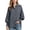 Dark Gray, variant on Women's Balloon Sleeve Blouses, Smocked Cuff Button Front Raglan Back Pleated Pocket Casual Daily Shirts