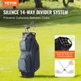 thumbnail image 2 of VEVOR 36” Golf Cart Bag 14 Way Organizer Divider Top Multiple Pockets Army Green, 2 of 9
