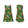 thumbnail image 7 of Fotbe Parrots And Tropical Leaves Pattern Women’s Summer Tank Midi Dress – Sleeveless A-Line Dress, Floral T-Shirt Dress, Casual Flowing Beach Sundress, 7 of 7