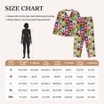 thumbnail image 3 of KLL Colorful Bulldog Print Women's Long Sleeve Pajamas with Pants Sleepwear Loungewear 2 Set-XX-Large, 3 of 7