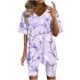 thumbnail image 1 of Blusas para las Mujeres Casual Impreso Cuello en V Manga Corta Blusa Pantalones Cortos, Conjuntos de Ropa para las Mujeres, 1 of 5