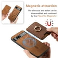 thumbnail image 2 of Allytech Google Pixel 7 Case, Detachable Magnetic Wallet Case with Card Holder & Ring Stand, Support Car Mount, Premium PU Leather Shockproof Durable Protective Slim Case Cover - Brown, 2 of 10