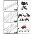 thumbnail image 5 of Motorcycle Ramps, 750lbs Folding Loading Ramps for Pickup Trucks Bed, Trailers Ramp with Load Straps for Motorcycle, Dirt Bike, UTV, Lawn Mower, Truck, Snowblower, Cargo Trailer, 89"L x 11"W (750Lbs), 5 of 9