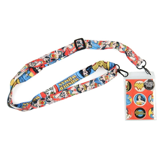 Wonder Woman Poses Multi-Use Lanyard Clear ID Badge Holder