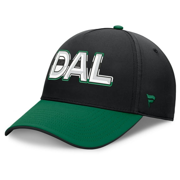 Men's Fanatics Black/Kelly Green Dallas Stars Authentic Pro Rink Team Code Flex Hat